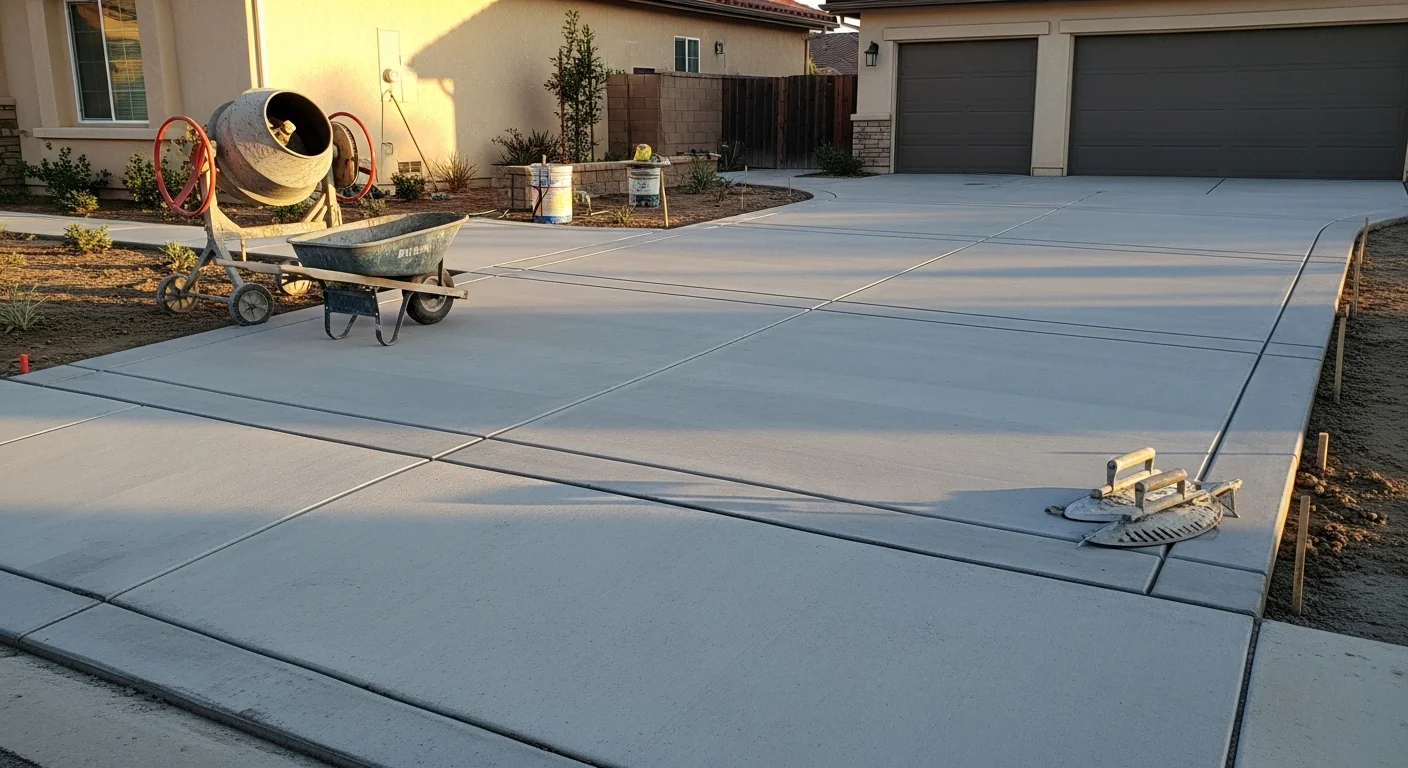 Professional concrete driveway installation in Oxnard